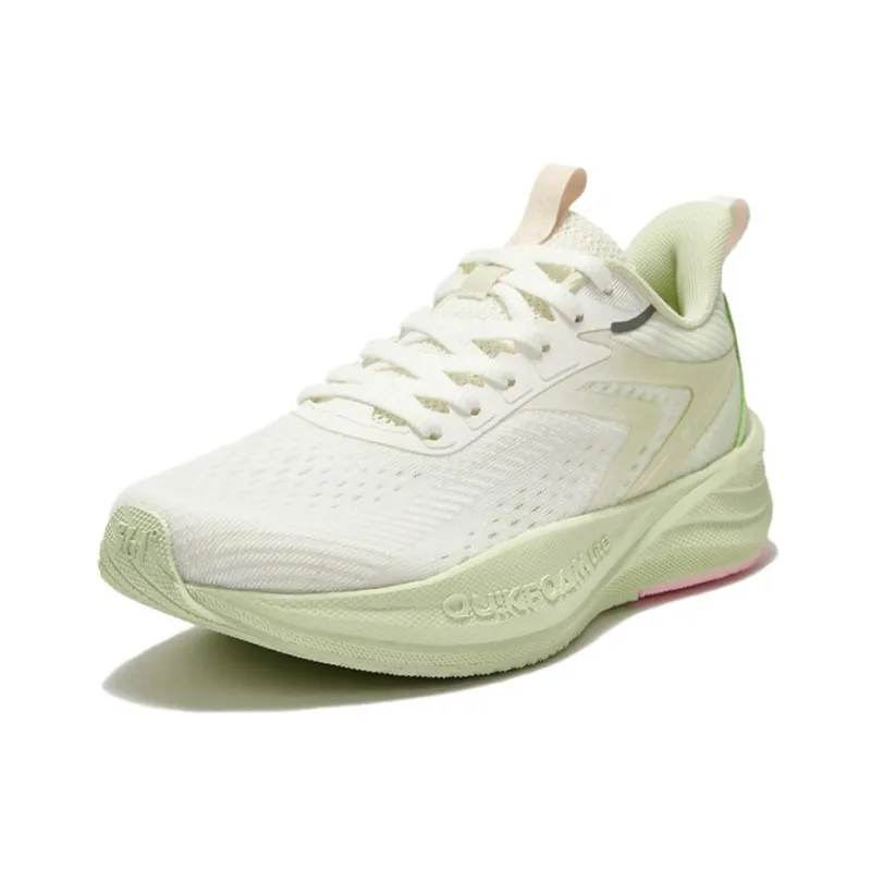 361° Speed Surge Lite SE Abrasion Resistant Breathable Cushioning Low Top Casual Running Shoes Women's White Green-1