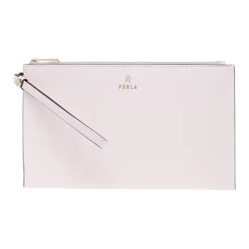 Furla Grained Calfskin Clutch Regular Women's Light Pink