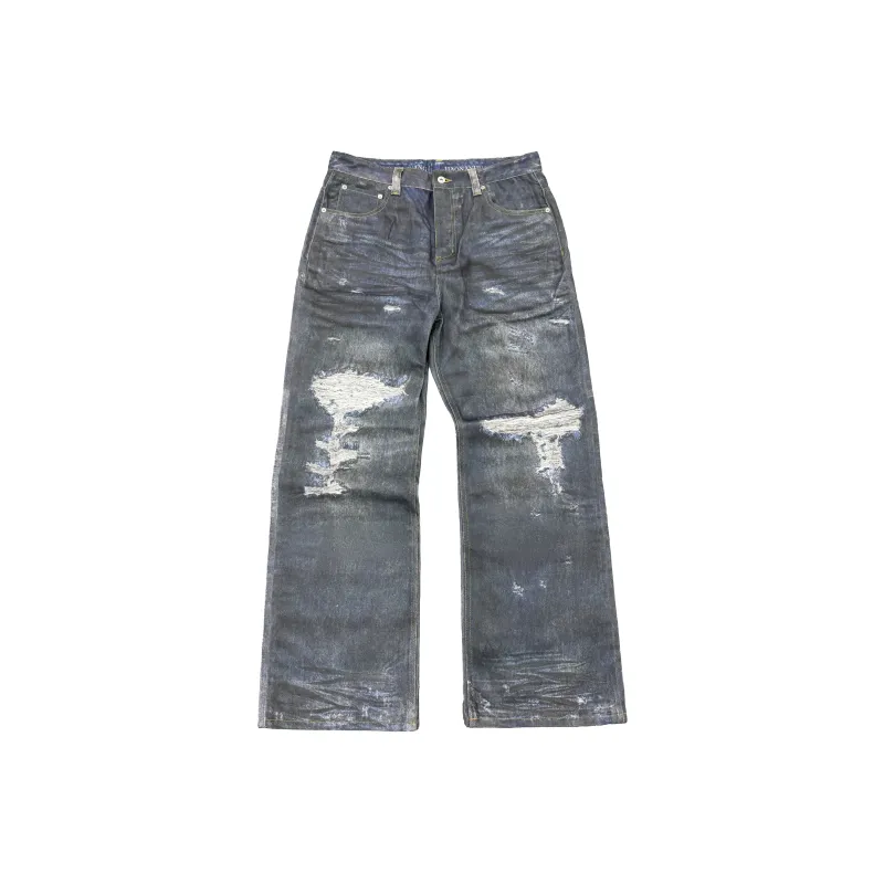 Haonanhuang Jeans Unisex Blue-0