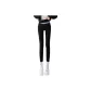 Black-Ankle-Length Crisscross Waist Compression Yoga Pants