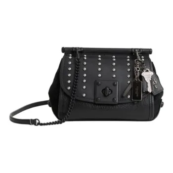 COACH Drifter Exquisite Calfskin Shoulder Bag, Crossbody Bag Trumpets Women's Black
