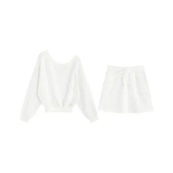 Garbege Skirt Set Women's White