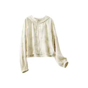 JINJU Cropped Coats Women's Green Blended