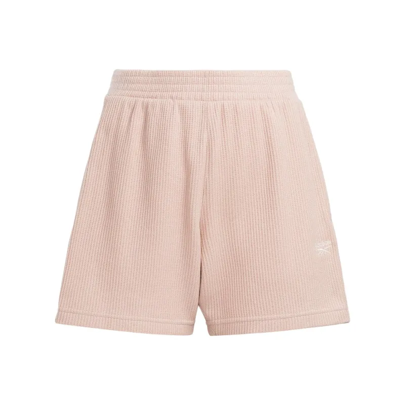 Reebok Classic Wardrobe Essentials Waffle Sports Shorts Women's Light Pink-0