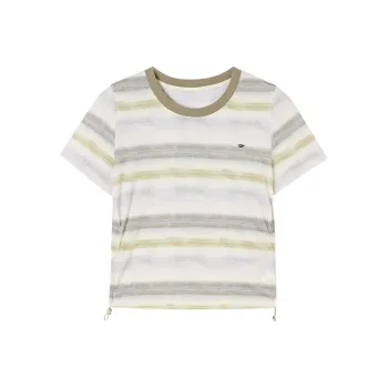 XIANGYING T Shirt Women's Gray Green