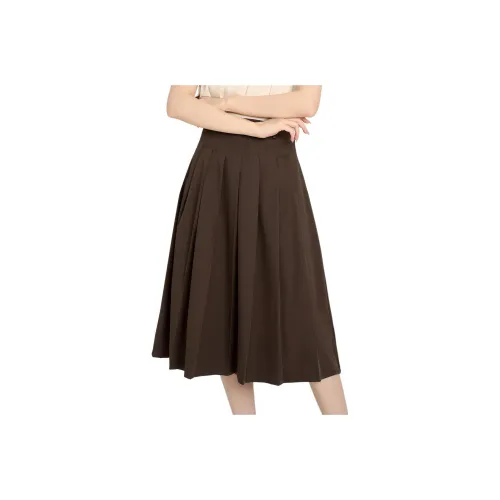Beautiful Wardrobe Casual Long Skirt Women's Coffee