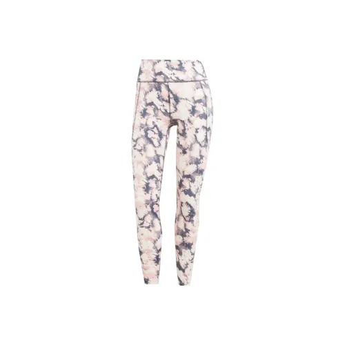 Adidas DAILYRUN PRINTED 7/8 LEGGINGS Athletic Trousers Women's Pink