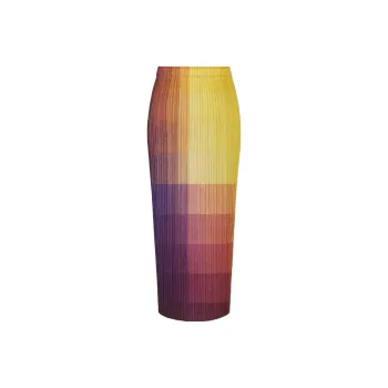 PLEATS PLEASE ISSEY MIYAKE Casual Long Skirt Women's Yellow