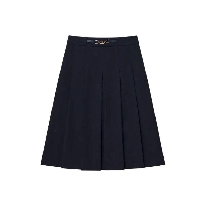 HAZZYS Casual Long Skirt Women's Navy Blue-0
