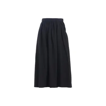 Yohji Yamamoto SS25 Casual Long Skirt Women's Black