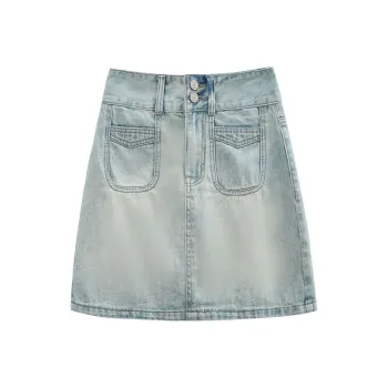A Paradise For Awakening Denim Short Skirts Women's Blue