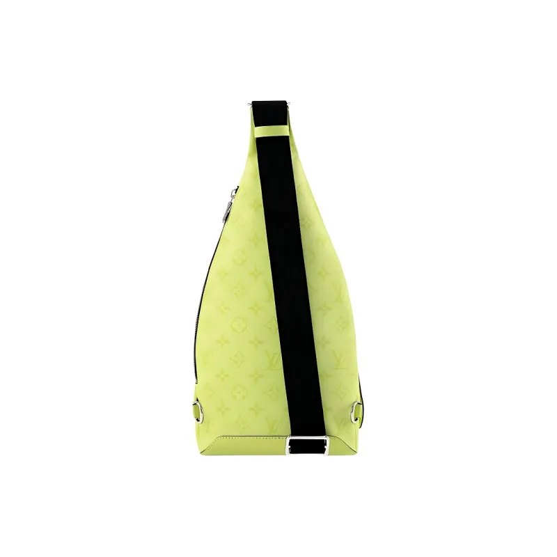 LOUIS VUITTON Duo SlingbagTaigarama Monogram Coated Canvas With Taiga Cow Leather Sling Bag Men's Green-2