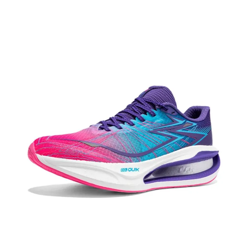 361° Type Abrasion Resistant Cushioning Height Increasing Low Top Casual Running Shoes Men's Pink Purple Blue-2