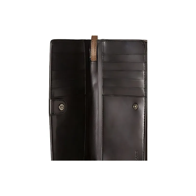 COACH Slim Wallet Leather Wallet Women's Dark Olive Green-3