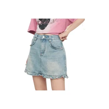 ELF SACK Casual Short Skirts Women's Blue