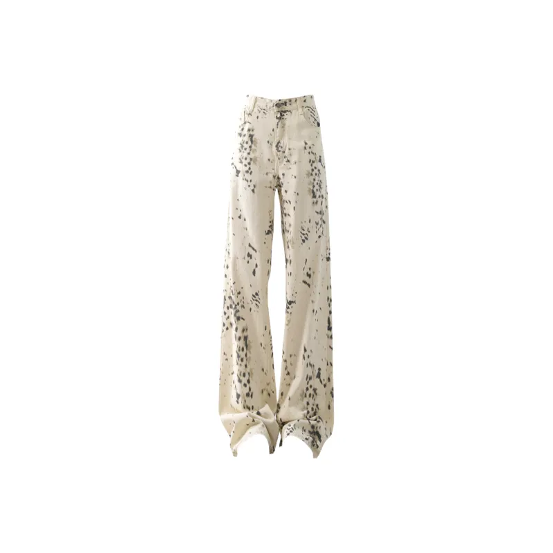 WOHOO Jeans Unisex Leopard Print-0