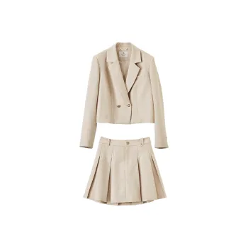 XIANGYING Skirt Set Women's Beige