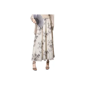Cypress House Casual Long Skirts Women's Apricot Seed Ink Bamboo