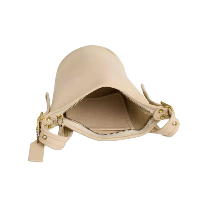 COACH Maggie Leather Bucket Bags Crossbody Bag, Shoulder Bag Women's Ivory White-2