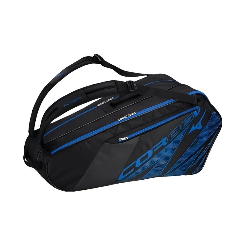 Mizuno Badminton Racket Bags 6 Pack Backpack Black Blue Unisex-1