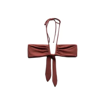 ZARA Bikinis Women's Red Brown
