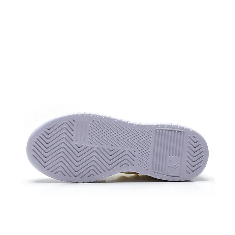 QIAODAN Anti Slip Wear Resistant Low Top Skateboard Shoes Women's White Purple-5
