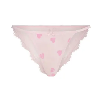 SKIMS Valentine's Day Collection SS25 VELVET LACE BIKINI Women's Cherry Blossom Heartbreaker