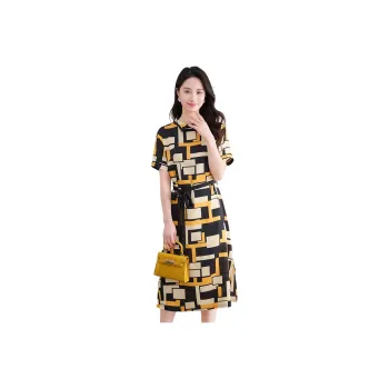 Yi Mengyuan Silk Short Sleeved Dress Women's