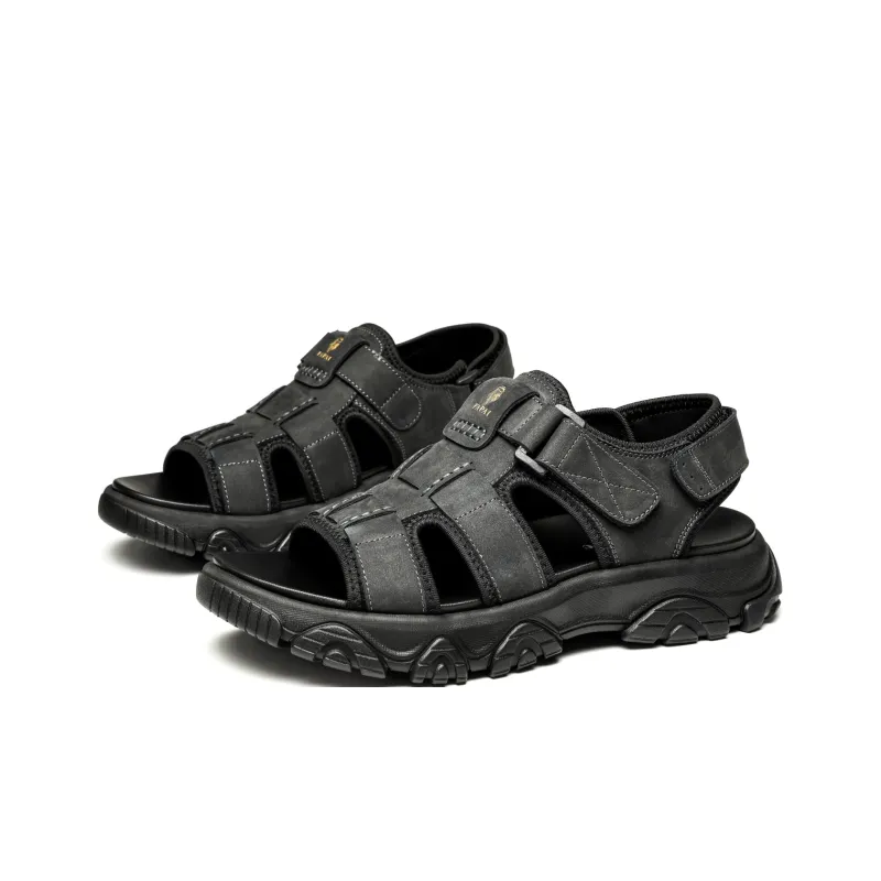 FAPAI Beach Sandals Men's Black Gray-2