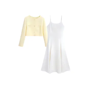 Love To Serve Skirt Set Women's Almond Yellow