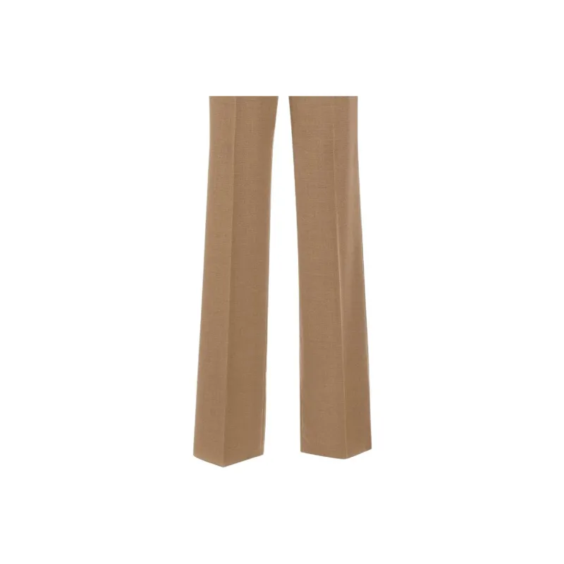 MaxMara Pleat Detailed Straight Leg Trousers-4