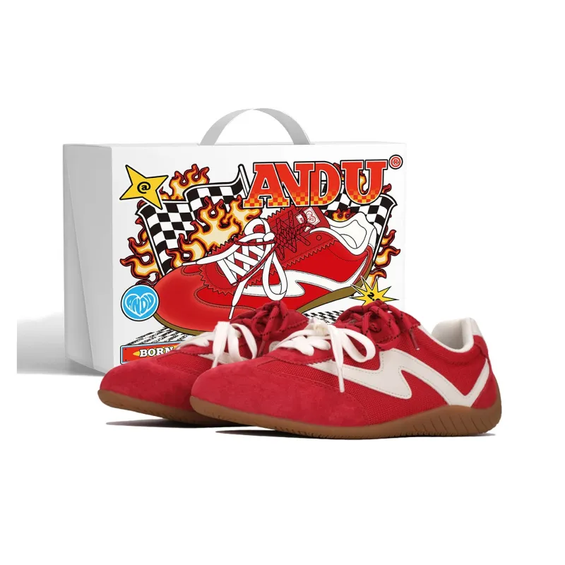 AND U Cushioning Abrasion Resistant Breathable Slip Resistant Low Top Double Lace Up Skateboard Shoes Unisex-20