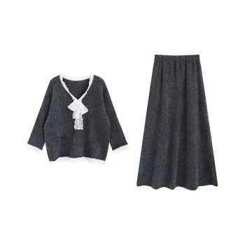 SNZX Skirt Set Women's Dark Gray