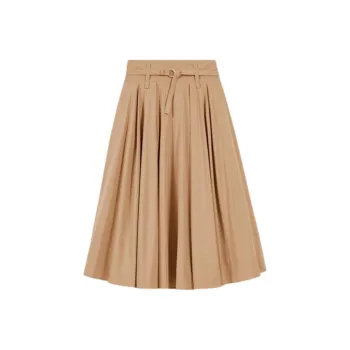 Maje Pleated Midi Skirt