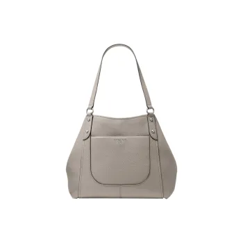 MICHAEL KORS Molly Litchi Grain Leather Tote Bag Shopping Bag Handbag Shoulder Bag Women's Pearl Gray