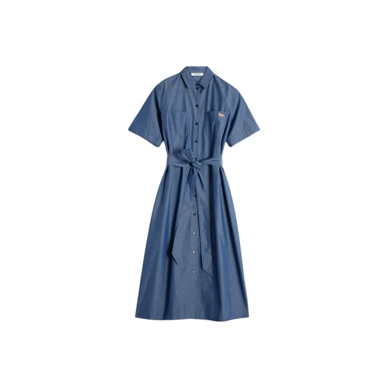 Maison Kitsuné Double pocket Midi Dress-0