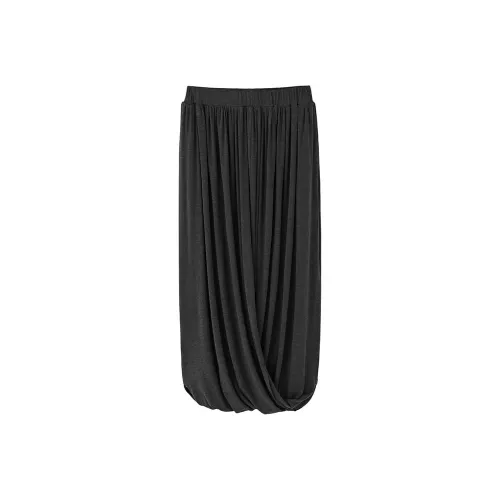 COMMON VALUE 'Zen Pāra' Casual Long Skirt Women's Lead Trace Gray