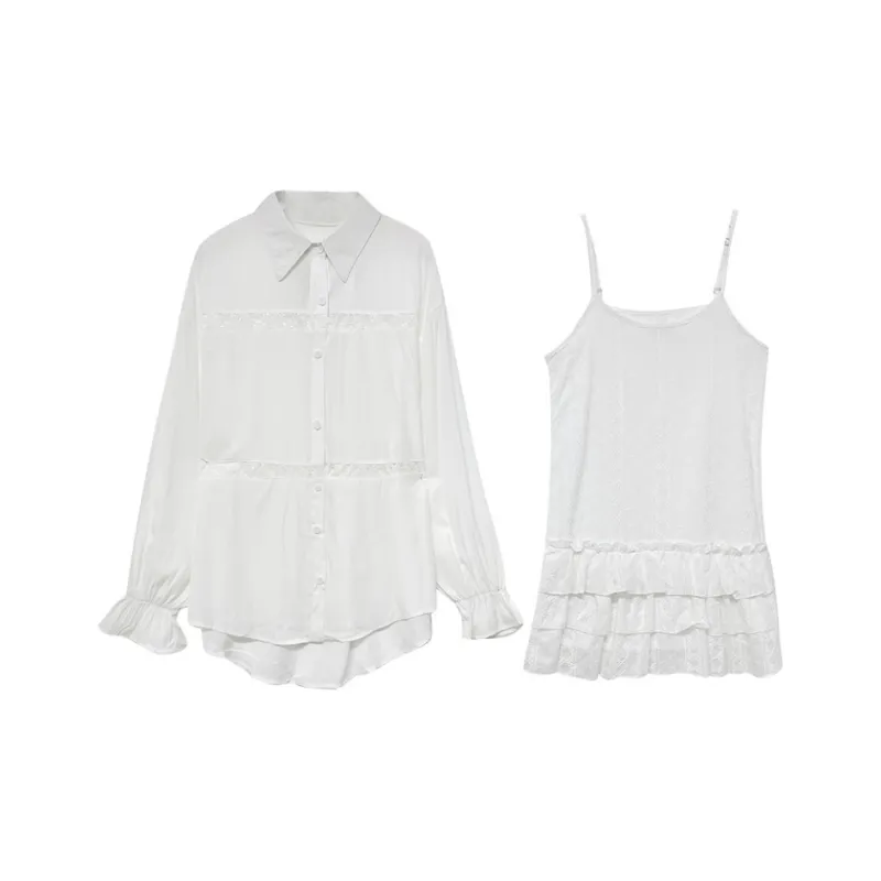 Icicofficial Skirt Set Women's White-0