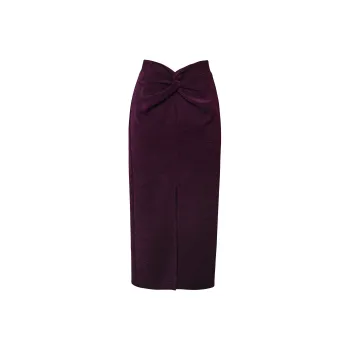 ROEYSHOUSE Casual Long Skirts Women's Dark Purple
