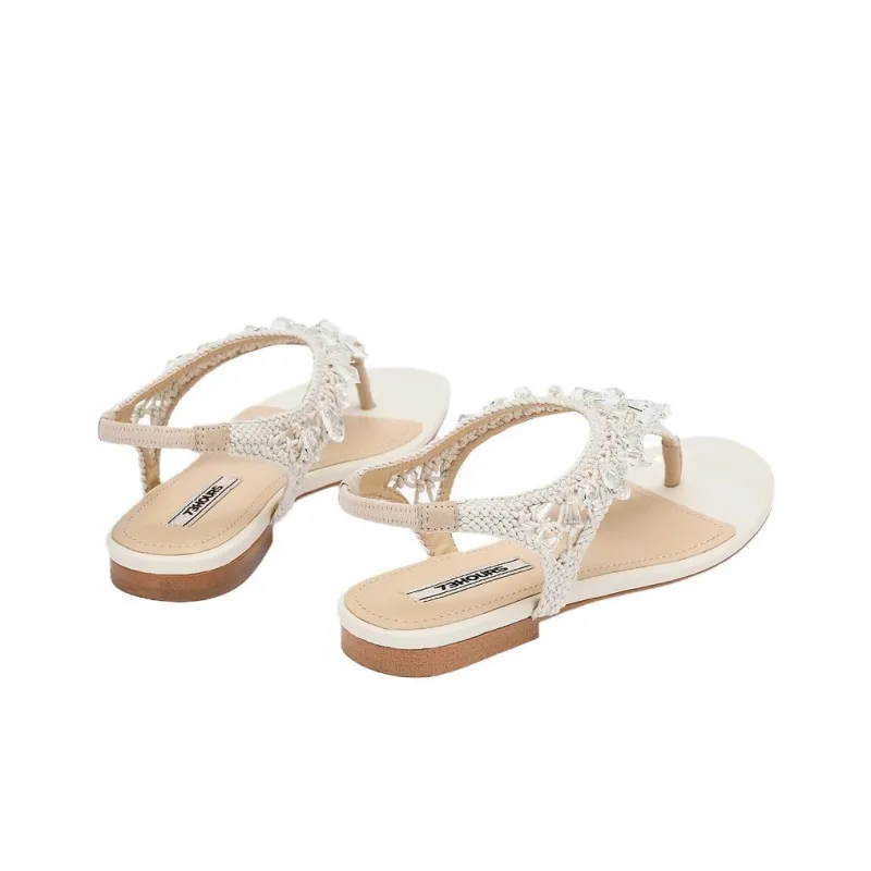 73Hours Tuscany One Strap Sandals 1cm Women's Cool White-2