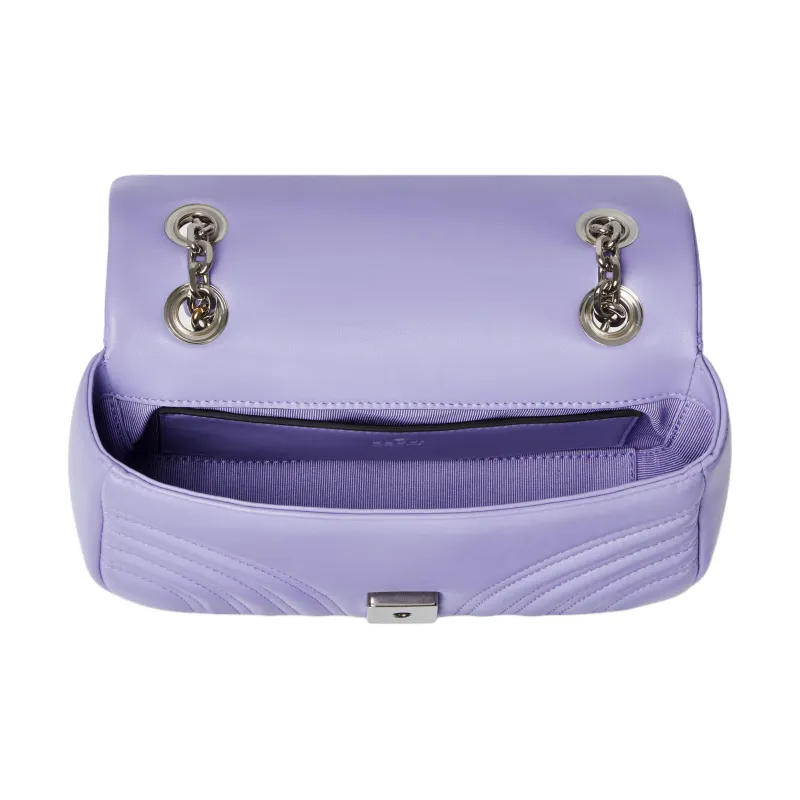 GUCCI GG Marmont Sheepskin Shoulder Bag Trumpets Women's Light Purple-4