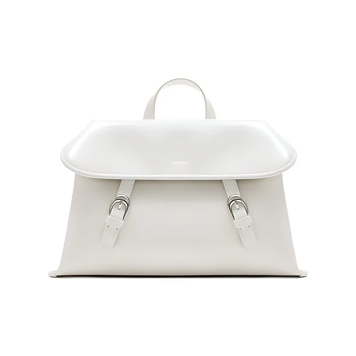 MUVA Cow Leather Backpack Regular Women's Milkshake White-0