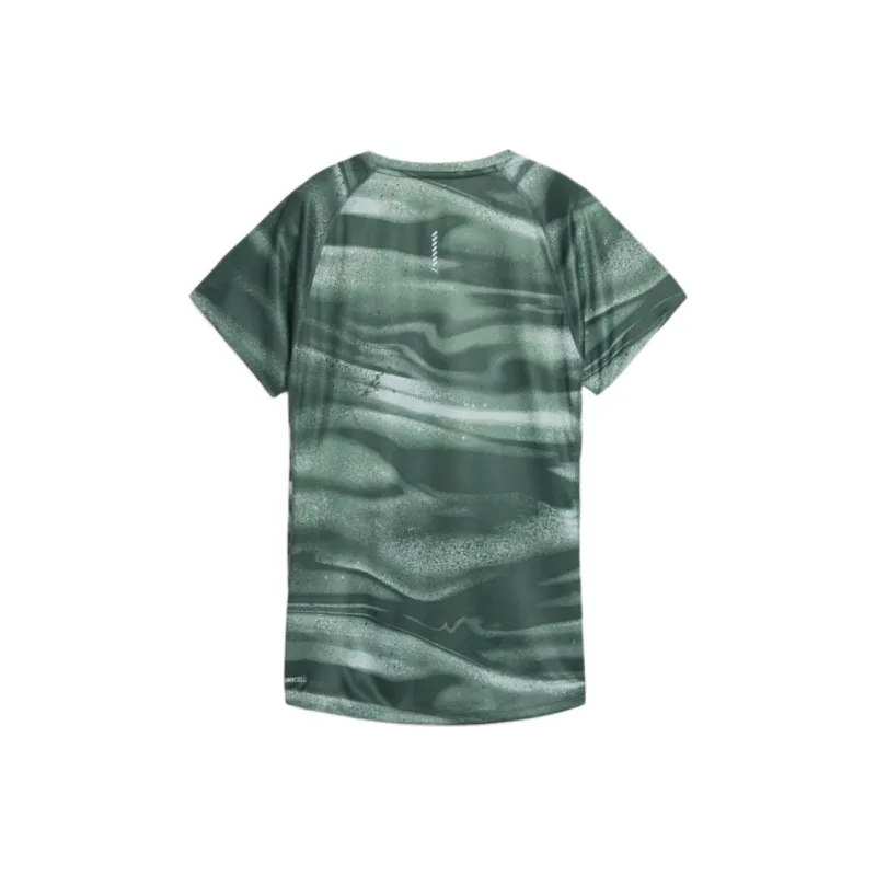 PUMA RUN VELOCITYAOP Raglan Sleeve T Shirt Women's Green Moon-1