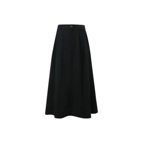 3COLOUR Casual Long Skirt Women's Classic Black