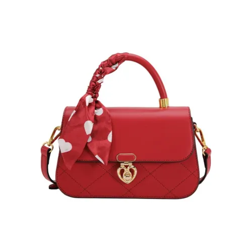 PAYOT Microfiber Synthetic Leather Shoulder Bag, Crossbody Bag, Handbag Regular Women's Red