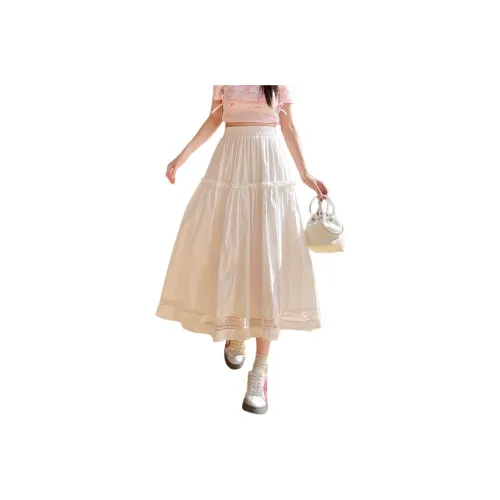 SITOL Casual Long Skirts Women's White