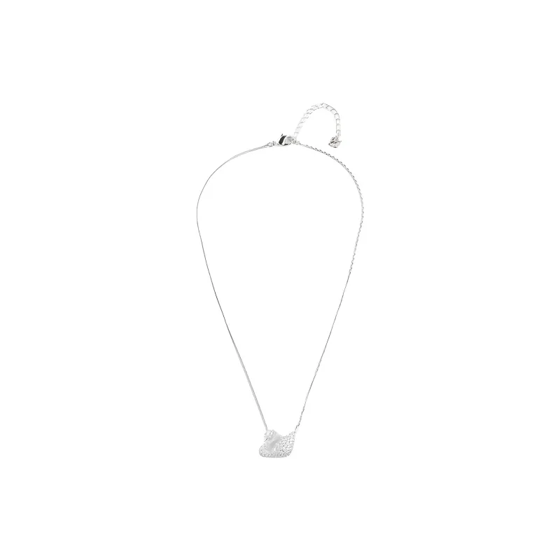 Swarovski Swan Swarovski Element, Rhodium Plated Necklaces Women's-1