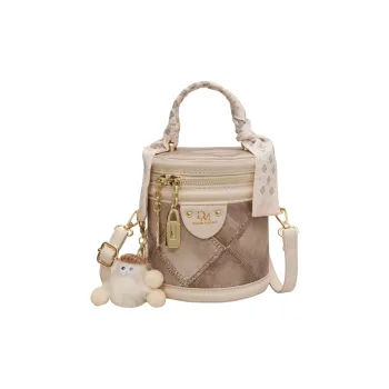 FCTOSSR PU Bucket Bag Handbag Regular Women's White/Black/Blue