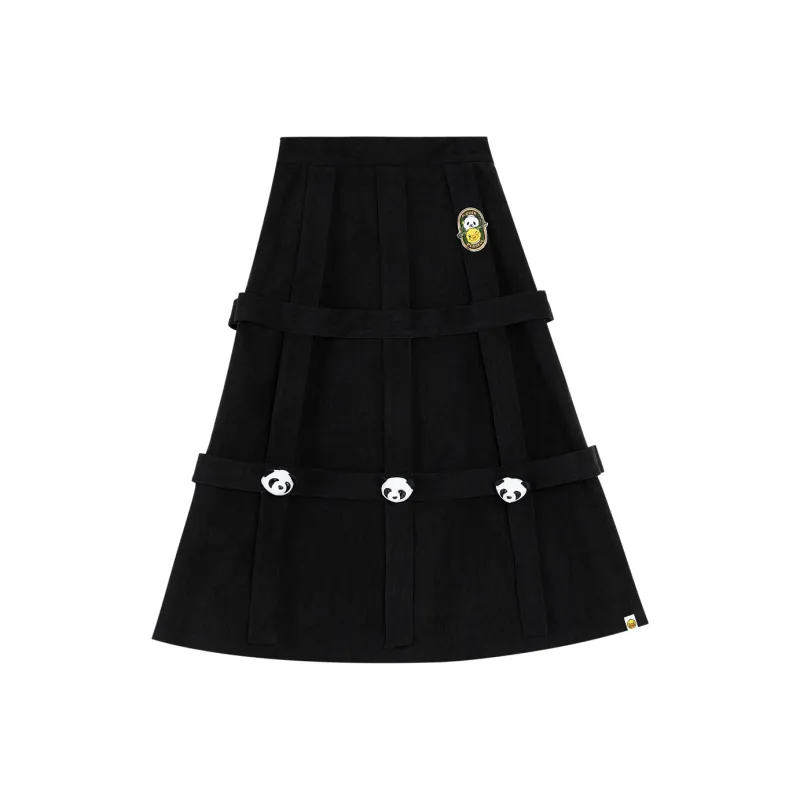 B.Duck Casual Long Skirts Women's Black-0
