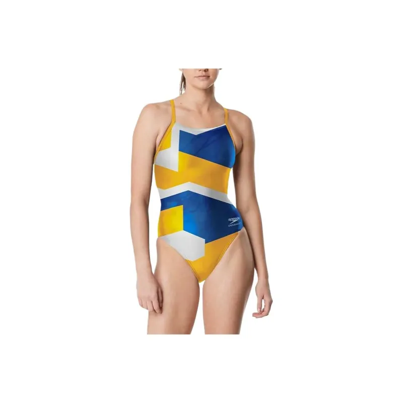 Speedo Glimmer Flyback One Piece Blue One piece Swimsuit Women's-0